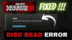 How to Fix Disc Read Error in Modern Warfare 3 & Warzone 3 (MW3) || by borntoplaygames