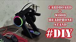 Headphone Stand DIY, Cardboard and Wood RGB Diy Headset Stand