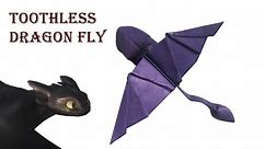 How to Make Origami Toothless Dragon Fly - Step by Step