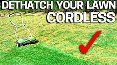 How to Dethatch an UGLY LAWN NOW CORDLESS!