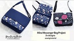 How to sew messenger bag - Mina Messenger Bag Project