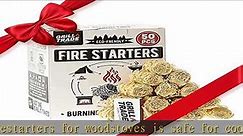 Grill Trade Firestarters 50 pcs | Natural Fire Starters for Fireplace, Wood Stove, Campfires, Fire