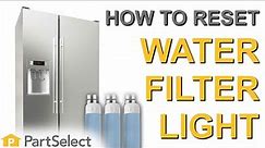How to Change Your Refrigerator's Water Filter and Reset the Water Filter Light | PartSelect.com
