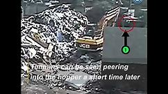 CCTV shows worker on working shredder moments before falling in
