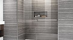 ELEGANT Shower Door 58.5-60" W x 72" H, Semi-Frameless Bypass Sliding Shower Doors, 1/4" Clear Glass, Brushed Nickel Finish