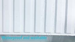 Art3dwallpanels Slat Design White 2 ft. x 4 ft. Decorative PVC Drop Ceiling Tiles for Interior Wall Decor (96 sq.ft./case) A109hd17