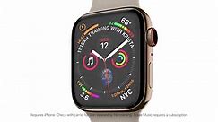 Apple Watch Series 4 (GPS + Cellular, 40mm) - Silver Aluminum Case with White Sport Band with AppleCare+ Bundle