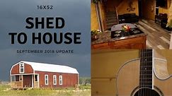Shed To House | 16x52 Build Update | Freecycled Kitchen