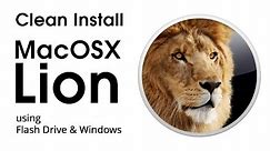 Fresh Install Mac OSX Lion on MacBook Pro using Flash Drive and Windows