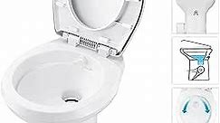 Kohree Gravity Flush Toilet RV Foot Pedal High Toilets 19.7 Inch Height Tall Profile White