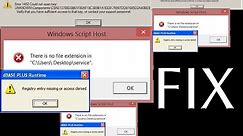 System error fix( system registry error or .exe error ) windows 10, 8 and 7