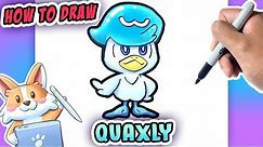 How To Draw Quaxly! CUTE POKEMON easy step-by-step