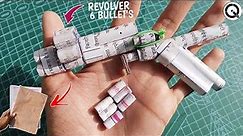 How To Make Paper Revolver | Shoots 6 Paper Bullets