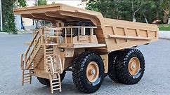 Wood Truck - Caterpillar 785D Mining Dump Truck - Wooden Dump Truck - Awesome Woodcraft