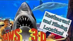 JAWS 3-D RESTAURANT AND FILMING LOCATIONS in SeaWorld Orlando, Florida. (Sharks Underwater Grill)