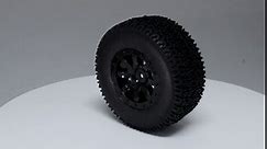 4PCS Pre-Glued Wheel Rim & Tires Set for 1/10 RC Short Course Truck Slash 2WD 4x4 HPI Losi Redcat Racing RC Model Cars (Style B)