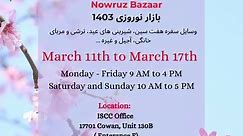 ISCC 16th Nowruz Bazaar Will be held once again at our office, honoring and celebrating Persian new Year and our rich traditions and culture. Monday March 11th to Sunday March 17th. In advance we appreciate your continued support of our programs. For more information please call our office at 949-679-9911. | ISCC Charity