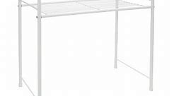 Organize It All Countertop Microwave Stand and Shelf Organizing Rack in White