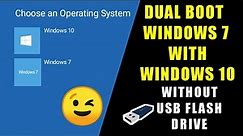 How to Dual Boot Windows 7 With Windows 10 without Using USB Drive | Easy installation