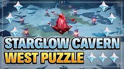 West of Starglow Cavern Puzzle Solving Dragonspine Genshin Impact