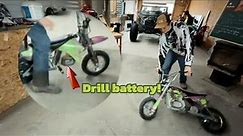 Testing a drill battery powered dirt bike