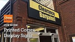 Printed Correx Signs for Argos Clearance Bargains Walsall