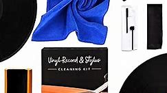 Vinyl Record Cleaning Kit - Premium Vinyl Record Cleaner System with Stylus Cleaning Brush for Turntable Needle - Record Player Cleaner & Vinyl Record Accessories