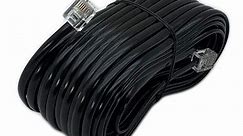 iMBAPrice 50 Feet Long Telephone Extension Cord Phone Cable Line Wire - Black