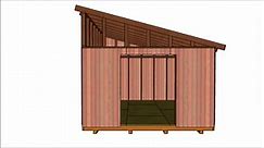 12x16 Lean to Shed Plans | HowToSpecialist - How to Build, Step by Step DIY Plans