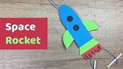 Paper DIY for kids SPACE Rocket craft l It can fly and its easy to make