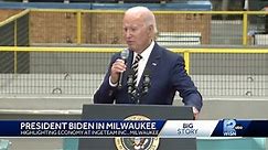 President Joe Biden tours business, speaks in Milwaukee