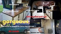 Gorgeous Apartment on Wheels in GMC 3500 van tour, also for sale,
