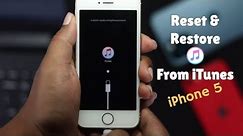 How to Reset iPhone 5s and FULLY Restore from iTunes | iPhone 5s/5c/5 DFU Mode fixallproblem