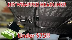 How to wrap your headliner in custom fabric... Acura integra gets a bride headliner. Cheap and easy!