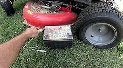How to remove the battery on the Craftsman R110 Riding Mower