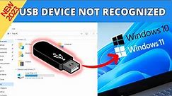 USB DEVICE NOT RECOGNIZED | WINDOWS 10 /11| STEP BY STEP GUIDE