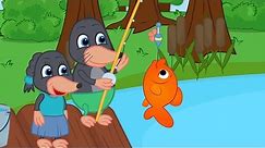 Benny Mole and Friends - Funny Fishing Cartoon for Kids