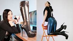 Anya's Jaw-Dropping Transformation in Stiletto Knee Boots - You Won't Believe What Happens Next!