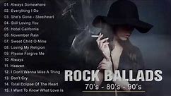 Rock Ballads 70's - 80's - 90's | Best Rock Ballads of All Time | Rock love song nonstop