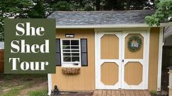 She Shed Tour | 10’ x 12’ Shed Remodel | Welcome to my Creative Space!