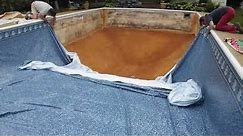 How to Install an Inground swimming pool liner DIY Replacing a vinyl liner