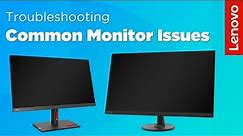 Troubleshooting Common Monitor Issues | Lenovo Support