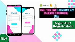 Modern Login & Registration design in android studio | How To Make ECommerce App | java | Firebase