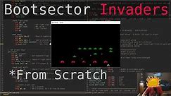 Bootsector Game From Scratch - Space Invaders (x86 asm)