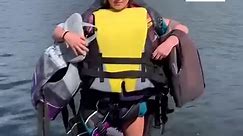 Jumping Into Lake With 24 Life Jackets