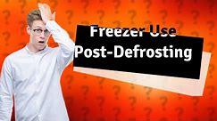 How soon can I use freezer after defrosting?