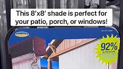 😎 Outdoor Sun Shade at Costco! This 8’x8’ shade is perfect for your patio, porch, or windows! It’s powered by a hand crank pole and mounts to walls or ceilings! 👏🏼 Get this for $64.99! #costco #sunshade #patioessentials