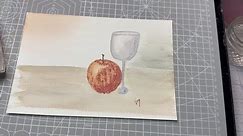 Learn Watercolor With Me! Apple and Goblet