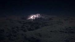 Pilots' view of a thunderstorm over the Atlantic Ocean