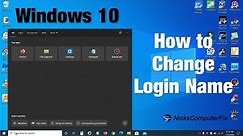 How to Change User Name of Account in Windows 10 or How to change Windows 10 username Free & Easy